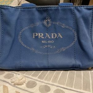 Prada canvas canapa tote